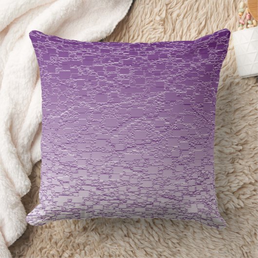 パープルフェードミニタイルデザイン クッション (ブランケット)