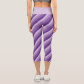 パープルフエスダイアゴナルストライプカプリレギンス カプリレギンス (裏面)