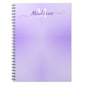 パープルフォイルタイポグラフィノート ノートブック (正面)