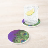 パープルフォイルピーコック コースター (側面)