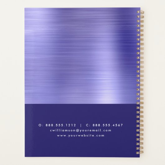 パープルフォイル実在エステートブローカープロフェッショナルハウス プランナー手帳 (裏面)