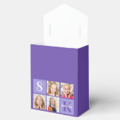 パープルフォトコラージュ子供の誕生日パーティー フェイバーボックス (オープン)