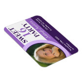 パープルフォトスイート16パーティの招待状フラットマグネット マグネット (右側)