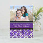 パープルフォト1周年パーティー招待状 招待状 (スタンド正面)