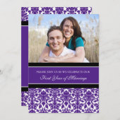 パープルフォト1周年パーティー招待状 招待状 (正面/裏面)