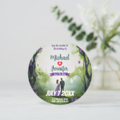 パープルフォレストウェディング カスタムフォト セーブザデート (スタンド正面)