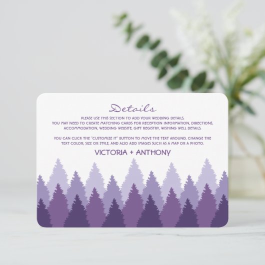 パープルフォレストレンジウッドランド結婚ズ詳細 エンクロージャーカード (スタンド正面)