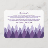 パープルフォレストレンジウッドランド結婚ズ詳細 エンクロージャーカード (正面)