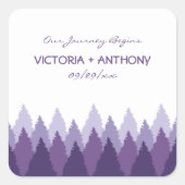 パープルフォレストレンジウッドランド結婚ズ スクエアシール (正面)
