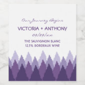 パープルフォレストレンジウッドランド結婚ズ ワインラベル (シングルラベル)