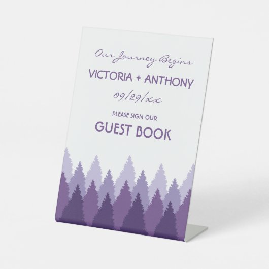 パープルフォレストレンジウッドランド結婚ズ 台座サイン (正面)