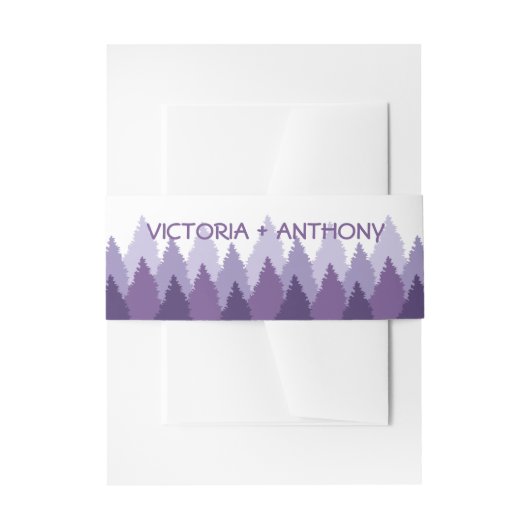 パープルフォレストレンジウッドランド結婚ズ 招待状ベリーバンド (正面例)