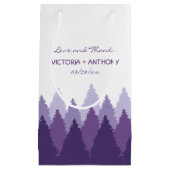 パープルフォレストレンジウッドランド結婚式の引き出物 スモールペーパーバッグ (正面)