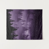 パープルフォレスト銀河系ドリーム#1 #decor #art タペストリー (正面(横))