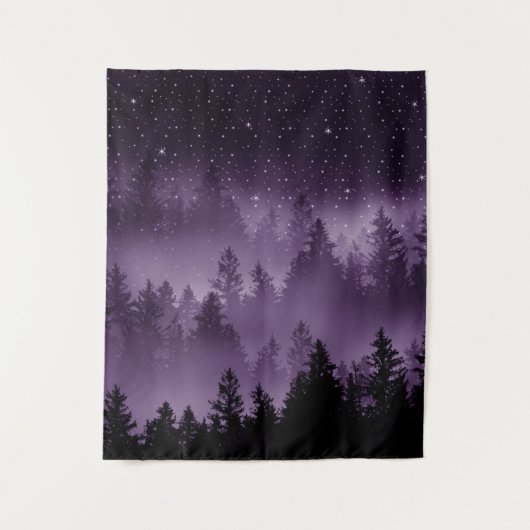 パープルフォレスト銀河系ドリーム#1 #decor #art タペストリー (正面)