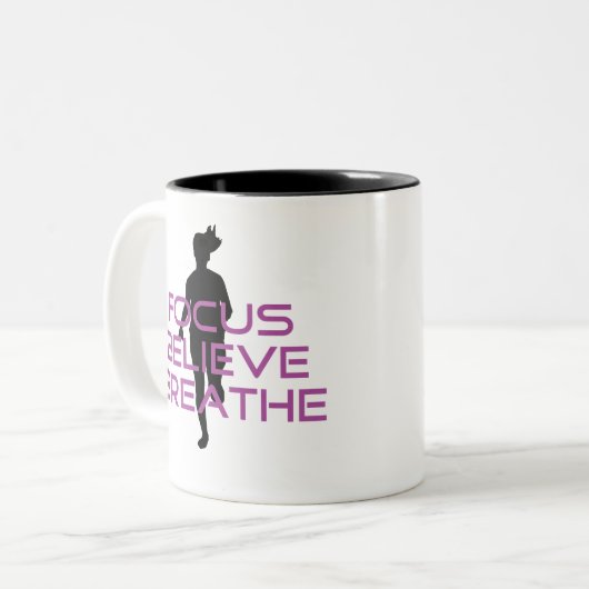 パープルフォーカス信じの吸息 ツートーンマグカップ (正面左)