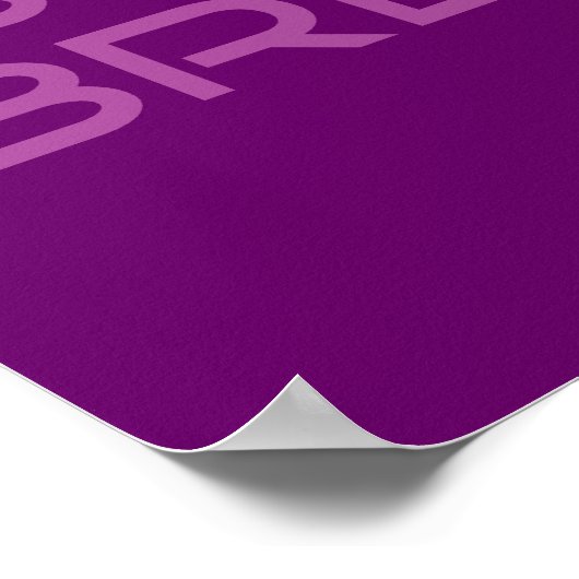 パープルフォーカス信じの吸息 ポスター (角)