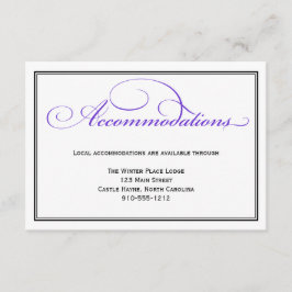 パープルフォーマルズ宿泊結婚詳細カード エンクロージャーカード