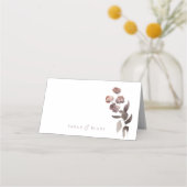 パープルフォールド結婚ズ座席表ベジタリアンミール プレイスカード (裏面)