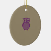 パープルフクロウオーナメント セラミックオーナメント (右)