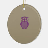 パープルフクロウオーナメント セラミックオーナメント (左)