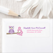 パープルフクロウカスタム住所 シール (インサイチュ)