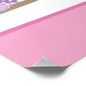 パープルフクロウカスタム誕生日バナーポスタープリント ポスター (角)