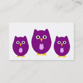 パープルフクロウデザイン 名刺 (裏面)