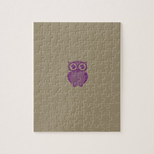 パープルフクロウパズル ジグソーパズル (縦)