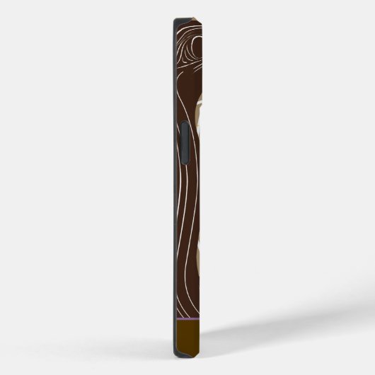 パープルフクロウ木目ツリージグザグカラーの選択 Case-Mate iPhoneケース (裏面 / 右)