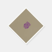 パープルフクロウ紙ナプキンス スタンダードカクテルナプキン (角)