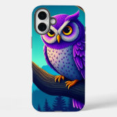 パープルフクロウ電話ケース Case-Mate iPhoneケース (裏面)