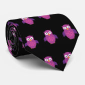 パープルフクロウ ネクタイ (ロール)