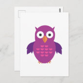 パープルフクロウ ポストカード (正面/裏面)
