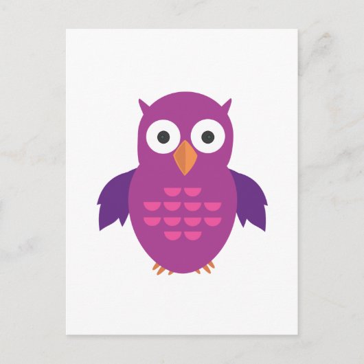 パープルフクロウ ポストカード (正面)