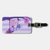 パープルフクロウ ラゲッジタグ (正面横)