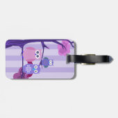パープルフクロウ ラゲッジタグ (裏面横)