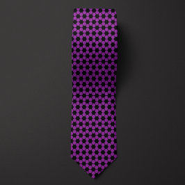 パープルフットボールサッカーボールパターン ネクタイ