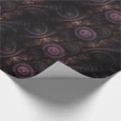 パープルフラクタルラッピング紙 ラッピングペーパー (角)
