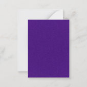 パープルフラットノートカードセット無地の- & Noise (カスタム) ノートカード (正面)