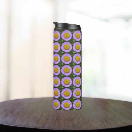 パープルフラベンデイジーフローラルパターン タンブラー