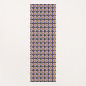 パープルフラベンデイジーフローラルパターン ヨガマット (正面)