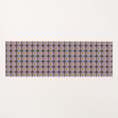 パープルフラベンデイジーフローラルパターン ヨガマット (正面(横))