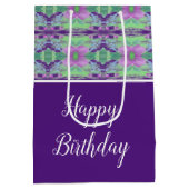 パープルフラワーアクセント抱き枕 ミディアムペーパーバッグ (裏面)