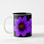 パープルフラワーアットデュスク ツートーンマグカップ (左)