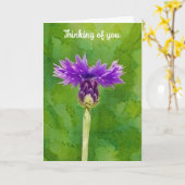 パープルフラワーアート考えズオブユー個人カード カード (黄色い花)