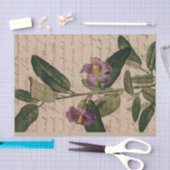 パープルフラワーエフェメラ 薄葉紙 (クラフト)