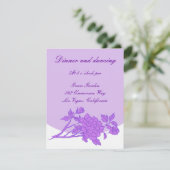 パープルフラワーオーダーメイド受付カード 招待状 (スタンド正面)