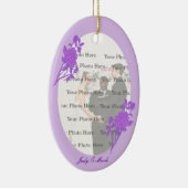 パープルフラワーカスタムオーナメント セラミックオーナメント (右)