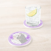 パープルフラワーカスタムコースター コースター (側面)